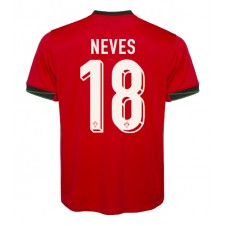 Portugal Ruben Neves #18 Hjemmedrakt EM 2024 Kortermet